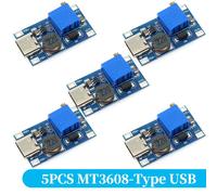 5pcs Mt3608 Dc-Dc Step Up Convertisseur Booster Alimentation Tech Boost Step-Up Board Sortie Max 28v Pipeline Pour Ardu37kit De Bricolage - Type 5pcs Mt3608-Type Usb #B