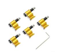 5pcs MTB Oil Line Adapter Aluminum Alloy Wire Guide(gold) | Quick setup, visual instructions included, wrench provided, organizes hydraulic brakes, tidy frame look