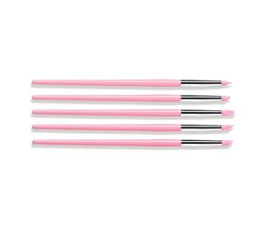 5pcs Multi Shape Silicone Brushes Modelling Brush Set for Creative Nails Art and Detailed Pottery Designs Projects Nail Tools