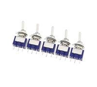 5Pcs ON-OFF-ON ON-ON3 PIN/6PIN 2/3 Position Latching Toggle Switch AC 125V/6A 250V/3A MTS-102 MTS-103 MTS-202 MTS-203 NWPNLXEA(MTS-103 on-off-on 3pin)