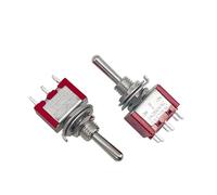 5PCS ON/ON ON-OFF-ON Blue Red 3Pin 3 Position Latching MTS-102/MTS-103/MTS-202/MTS-203 AC125V/6A 250V/3A Power Button Switch Car(MTS-103)