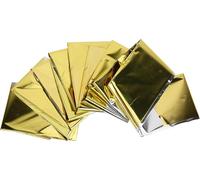 5pcs Outdoor étanche survie d'urgence chaleur réserve couverture réfléchissante camping randonnée sauvetage tremblement de terre premiers secours SuppliesGold