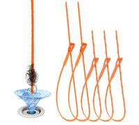 5Pcs Outil de Nettoyage en Forme de Serpent Flexible Set, 64cm Serpent D'Évier de Plomberie Réutilisable, 50cm Débouchage de Drain Multi-Dents pour Canalisation Dragage D'Égout WC