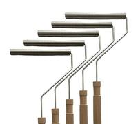 5Pcs Outils de Rouleau en Fibre de Verre, Kit de Palette de Rouleau à Bulles de Stratification de Tête en Aluminium de 20mm x 200mm pour Composite de résine de moule