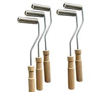 5Pcs Outils de Rouleau en Fibre de Verre, Kit de Palette de Rouleau à Bulles de Stratification de Tête en Aluminium de 20mm x 75mm pour Composite de résine de moule