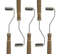 5Pcs Outils de Rouleau en Fibre de Verre, Kit de Palette de Rouleau à Bulles de Stratification de Tête en Aluminium de 20mm x 50mm pour Composite de résine de moule