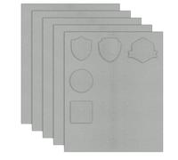 5pcs Patchs en Cuir, 30 x 25cm Patch Thermocollant Simili Cuir Patch de Réparation Kit avec Presse à Chaud Transfert Adhésif pour Chapeaux Casquettes Bonnets Sacs Vestes (Gris Foncé)