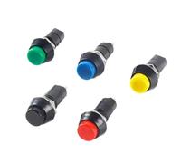 5PCS PBS-11A PBS-11B 12mm Interrupteur à bouton-poussoir en plastique autobloquant/auto-récupérateur momentané 3A 250V AC 2PIN 6 couleurs(White,Self-Recovery)