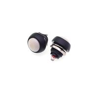 5pcs PBS-33B Small Waterproof Button Switch 12mm Round Unlocking Self Reset Switch Button Inching Switch NWPNLXEA(Weiß)