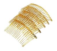 5pcs Peigne à Cheveux Métal 18 Dents 6.8x3.7cm Doré