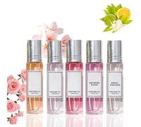 5pcs Pheromone Perfume Woman, Parfum Pheromone Pour Femme, Parfum Au Pheromone pour femmes, Ecdf parfum Phéromones Roll-on, Long Lasting Mini Perfume (10ml, 5pcs)