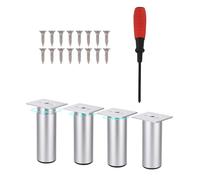 5PCS Pieds de Meubles Réglables 18-34cm,Pieds De Salle Bain Meubles Salle Bain,Pieds Réglable Meuble Pieds Meuble Pied Table Pieds,Table Chaise Armoires Canapé Jambe,Livré avec Vis et Tournevis