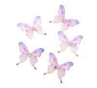 5Pcs Pince À Cheveux En Tissu Papillon Barrette Latérale Accessoires Des Années 2000 Pour Femmes Fille Événement Scolaire Et Clip De Célébration De Festival Pour Filles