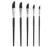 5PCS Pinceaux à Traîner, Pinceaux Peinture Acrylique pour Fleurs Feuilles | 5 Tailles de Pinceaux Aquarelle Dagger, Poils Souples, Pinceau Aquarelle en Bois, Sans Perte, Idéal Fleurs Feuilles Détails