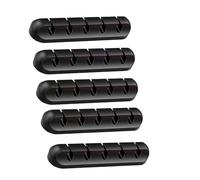 5pcs Pinces de câble en silicone Organisateur fils Support gestion cordon d alimentation pour bureau et cuisine