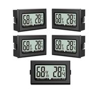 5PCS Pixelure Thermomètre Hygromètre Mini Numérique Thermomètre Intérieur Thermometre Frigo Digital, D'ambiance Moniteur de Température et Humidimètre à Haute Précision Capteur Humidité Température