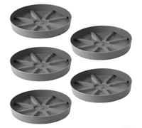 5pcs Plastic Flower Pot Trays 22.7cm Drainage White Grey Green | pour durable Plastic, Groove Drainage Design, Indoor Outdoor Use, Easy To Clean, 5 Pack In White Grey Green