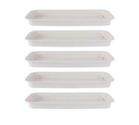 5pcs Plateaux de Plantes pour Pots, Soucoupe Jardinière, Plateaux de Plante en plastique, Soucoupes de Plantes Rectangular Flower Pot Drainage Trays pour intérieur extérieur, 48cmx19cmx2.5cm, blanc