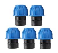 5PCS Plumbing Fittings Water Pipe Quick Connector Coupling Kit, PE Pipe Fittings with Female Thread, Straight Through Pipe Coupling for PPR PE PVC Pipes, Fast Connection and Leak P (32xG1)