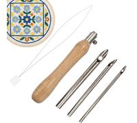 5PCS Poignée de poinçon,Aiguille Punch Needle Reglable,2.5mm 3.5mm 5mm | Kit D'Aiguilles À Poinçonner,Aiguilles à Poinçonner Portable,Poignée de poinçon,Pour Le Tricot de Bricolage,La Broderie