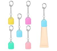 5pcs Porte-Clés Porte-Baume à Lèvres pour Summer Fridays Baume à Lèvres 0,5oz, Housse de Remplacement de Baume à Lèvres Portable Porte-Clés Capuchon de Baume à Lèvres (5 Couleurs)