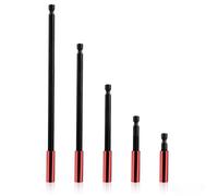 5PCS Porte Embout Visseuse Magnétique 1/4" Tige Hexagonale Rallonge Embout Visseuse 50/60/ 100/150/ 300 mm pour Perceuses électrique Tournevis, Visseuseet Clé à Choc