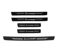 5Pcs Protection Seuil de Porte Voiture pour Citroen C5 Aircross 2022-2024,Autocollant en Carbone Film Adhésif pour Protection Seuil Porte de Voiture Auto,A