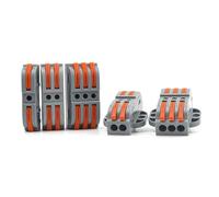 5PCS Quick Conductor Compact Connectors Lever Wire Electrical Connectors Butt Circuit Inline Splices Terminal 28-12 NWPNLXEA(NC22G-5 5PCS)