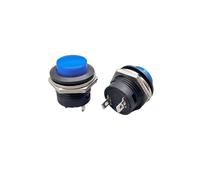 5pcs R13-507 Red Color Momentary Push Button Switch OFF-ON Reset Switch 16MM 3A 250V AC Non Locking Switches Round Button NWPNLXEA(Blau)