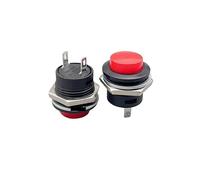 5pcs R13-507 Red Color Momentary Push Button Switch OFF-ON Reset Switch 16MM 3A 250V AC Non Locking Switches Round Button NWPNLXEA(Rot)