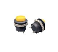 5pcs R13-507 Red Color Momentary Push Button Switch OFF-ON Reset Switch 16MM 3A 250V AC Non Locking Switches Round Button NWPNLXEA(Gelb)