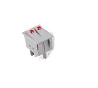 5PCS Red Light DPST ON/Off Boat Rocker Switch RK1-23(N) 6 Pins 16A/250V NWPNLXEA(RK1-23(N)-GREY-L-D)