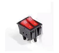 5PCS Red Light DPST ON/Off Boat Rocker Switch RK1-23(N) 6 Pins 16A/250V NWPNLXEA(RK1-23(N)-RED-L-D)