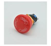 5pcs Red Mushroom DC 30V 5A / AC 250V 3A Emergency Stop/e-stop Push Button Switch 3pins NO+NC when pressed, twist to release NWPNLXEA