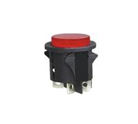 5PCS Red Push Button Switch with Light 4 Pins Touch Power Switch 15A 250V Electrical Round Rocker Switch 28 * 23.2mm PS18-16-2 NWPNLXEA