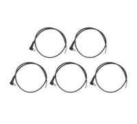 5Pcs Replacement Power Cable 5.5mm x 2.1mm Right Angle 90 Degree Male Plug DC to Bare Wire Connector Open End Adapter for DC Camera,0.5m