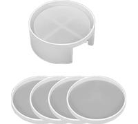 5pcs résine Coaster Moules silicone souple Lissage Facile à libérer