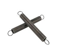 5pcs ressorts de tension en acier 65Mn de diamètre de fil de 0.6 mm, ressorts de traction, diamètre extérieur 6 mm, longueur totale 65mm, 0.6x6x65mm