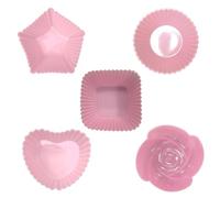 5Pcs Réutilisable En Silicone Cupcake Cuisson Tasses Antiadhésif Muffin Liners Moules Ensembles Bento Boîte À Lunch Diviseurs Pâtisserie Gâteau Moules