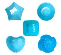 5Pcs Réutilisable En Silicone Cupcake Cuisson Tasses Antiadhésif Muffin Liners Moules Ensembles Bento Boîte À Lunch Diviseurs Pâtisserie Gâteau Moules