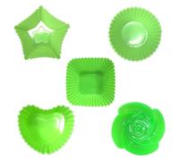 5Pcs Réutilisable En Silicone Cupcake Cuisson Tasses Antiadhésif Muffin Liners Moules Ensembles Bento Boîte À Lunch Diviseurs Pâtisserie Gâteau Moules