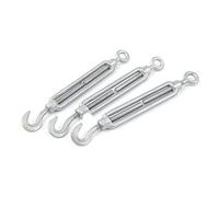 5pcs Ridoir M12 Crochet/Oeil | Acier C15, galvanisé | Tendeur pour cable métallique | Tendre les cordes | Tendeurs fil a linge | Réglable Crochet | [ DQ-PP ]