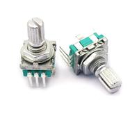 5PCS RK097N 20 Position 360 Degree Rotary Encoder EC11 w Push Button 5Pin Plum blossom 15mm