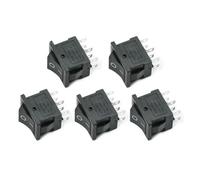5Pcs Rocker Switch 2/3 Position 6PIN 6A/250V 10A/125V Electrical Equipment With Light Power Switch Boat Power Rocker Switch NWPNLXEA(ON-OFF)