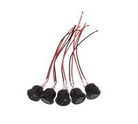 5Pcs Round Rocker Switch ON Off SPST Toggle Switch 12V For Car Automotive RV 2 Pin Switch Rocker Switch With Wire