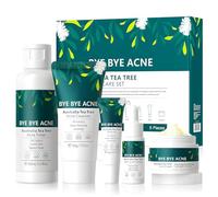 5PCS Routine Skincare Visage, Skincare Kit de D’Arbre à Thé Ensemble, Skincare Coreen Kit avce Nettoyant, Toner, Essence, Gel, Crème, Coffret Soin Visage Ado, Anti Imperfections