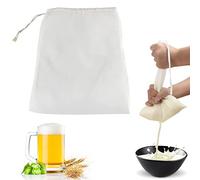 5PCS Sacs de Crépine en Maille Cordon Serrage, Réutilisable Sac à Lait Végétal Alimentaire Filtre Passoire Tissu Sac Filtrant Maille Microns pour Infusion Vin, Lait de Noix, Café, Thé(45x62cm)