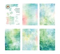 5pcs Scrapbooking Paper Decorative Adhesive Watercolor Sticker For Craft Notebook Journal Ordinateur Portable Photo Album Pakcaging Craft Sticker For Travel