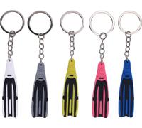 5pcs Scuba Diving Keychain Silicone Forme Créative Flipper pour Sac -Portefeuille -Sac à Dos
