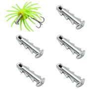 5Pcs Sea Urchin Bait Anchor Shaped Sinker Weights with Anti-Slip Locking Hook,Professional Bait Keeper Weight Sinkers 1/8 Oz, 3/16 Oz, 3/32 Oz,Outdoor Fish Tools,for Urchins-Style Soft Plastics